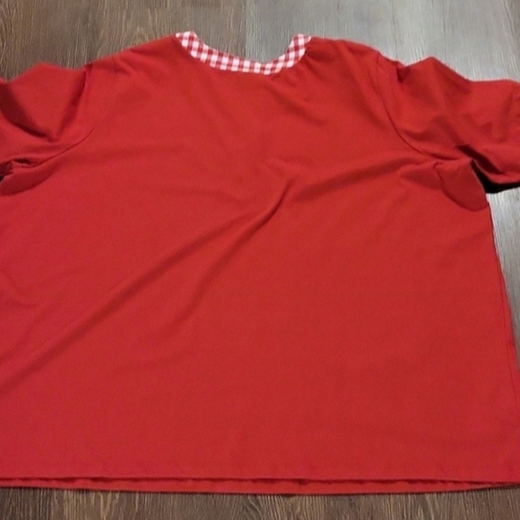 Woman Within short sleeve V-neck blouse 3X - Picture 4 of 7